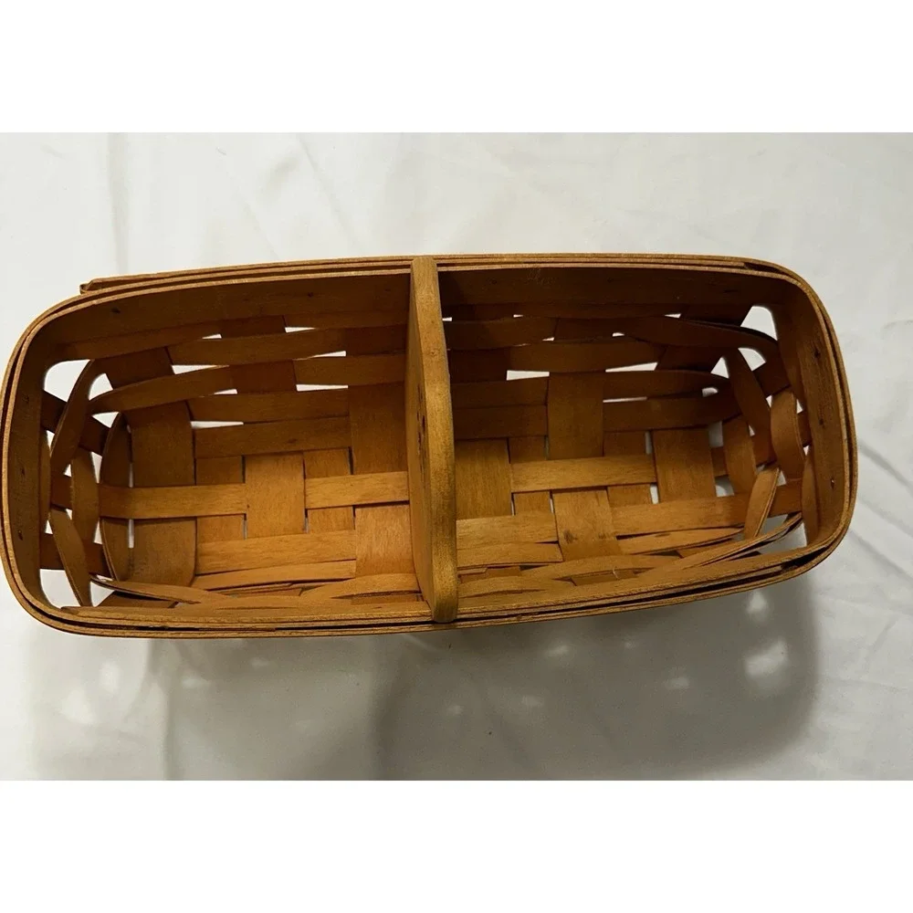 Longaberger 1995 Cracker Basket With Wooden Divider‎